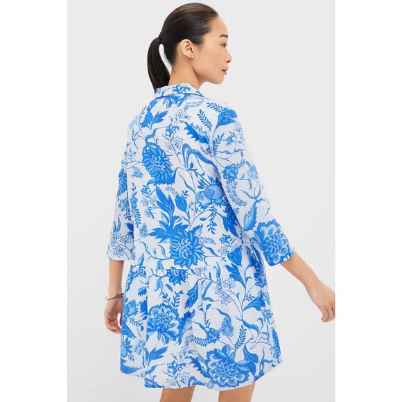 RO'S GARDEN Exclusive Blue Tiffany Deauville Mini Dress Size S NWT - Picture 2 of 8